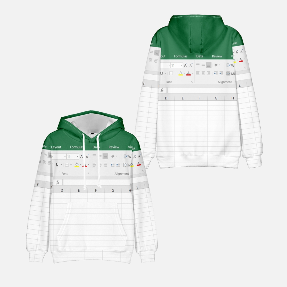3D Printing Online Service - Sudadera con capucha informal Excel para